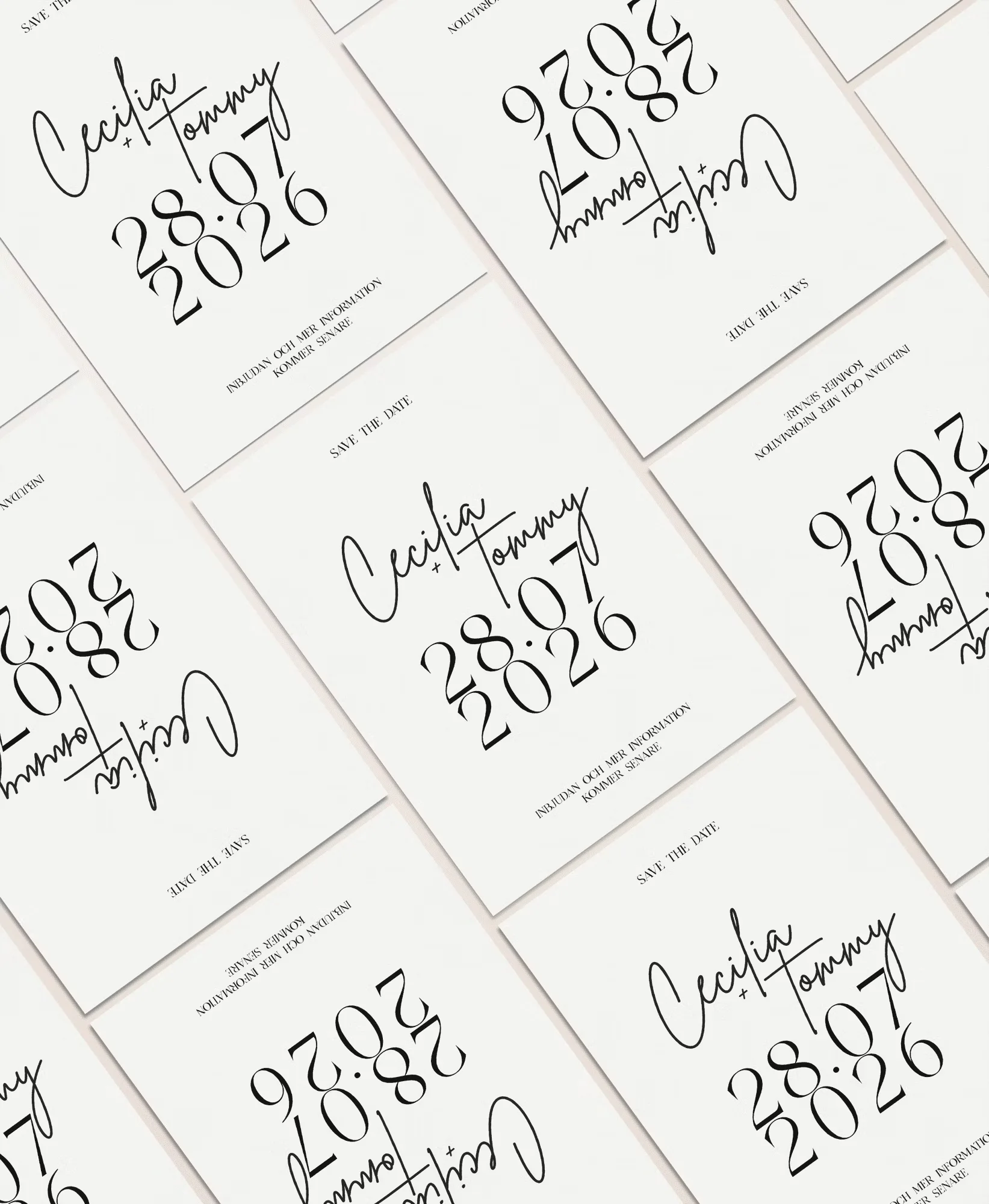 LetterForYou trycksaker till bröllop Save The Date kort